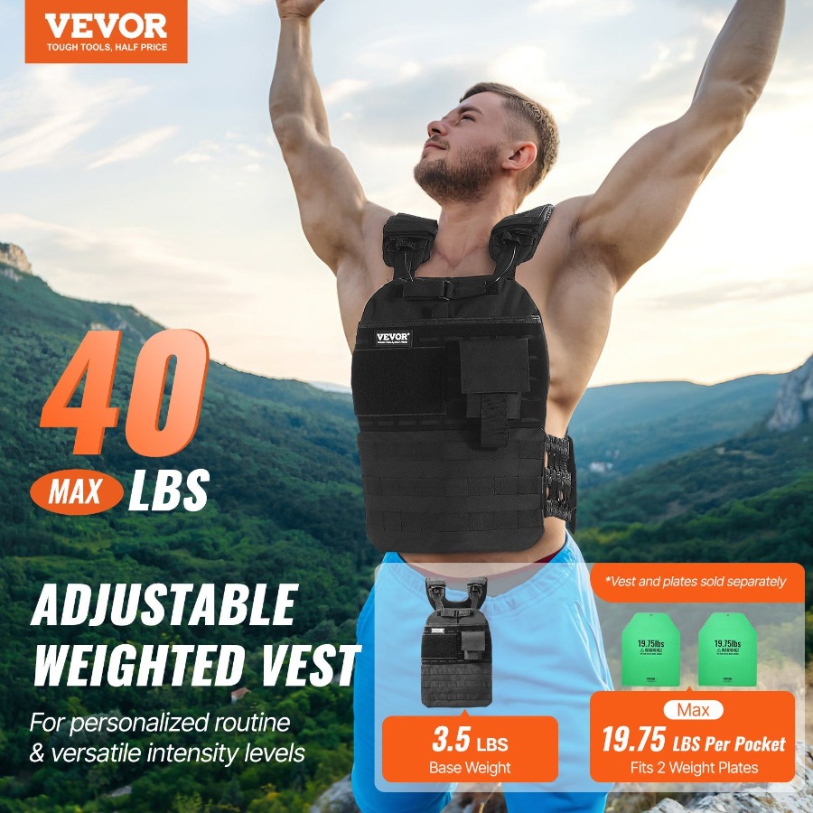 40lb Adjustable Weighted Vest  - Crossfit Weight Vest review and price