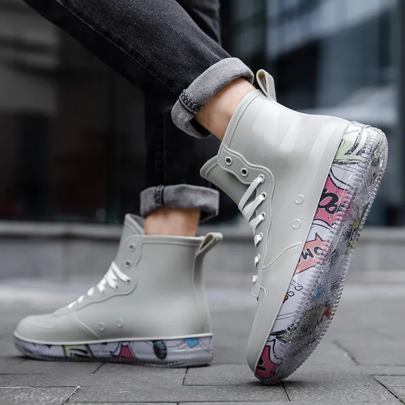 Men Rain Boots Fashion Trendy  - Crossfit Male review and price