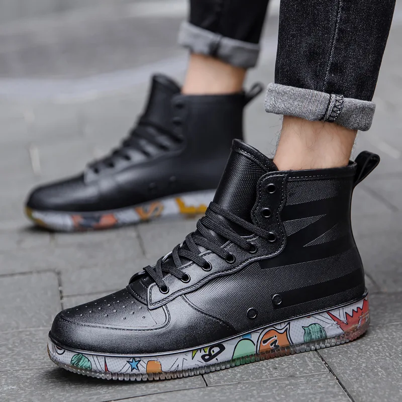 Men Rain Boots Fashion Trendy  - Crossfit Male review and price