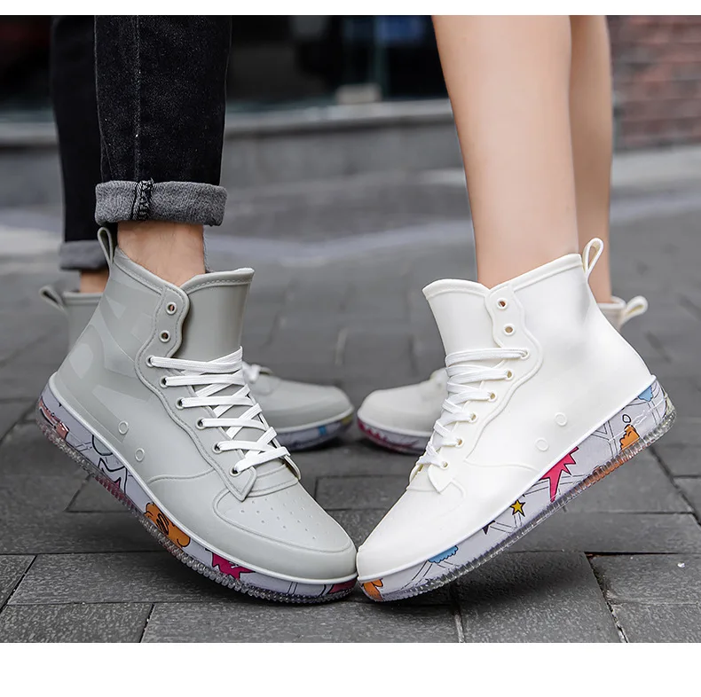 Men Rain Boots Fashion Trendy  - Crossfit Male review and price