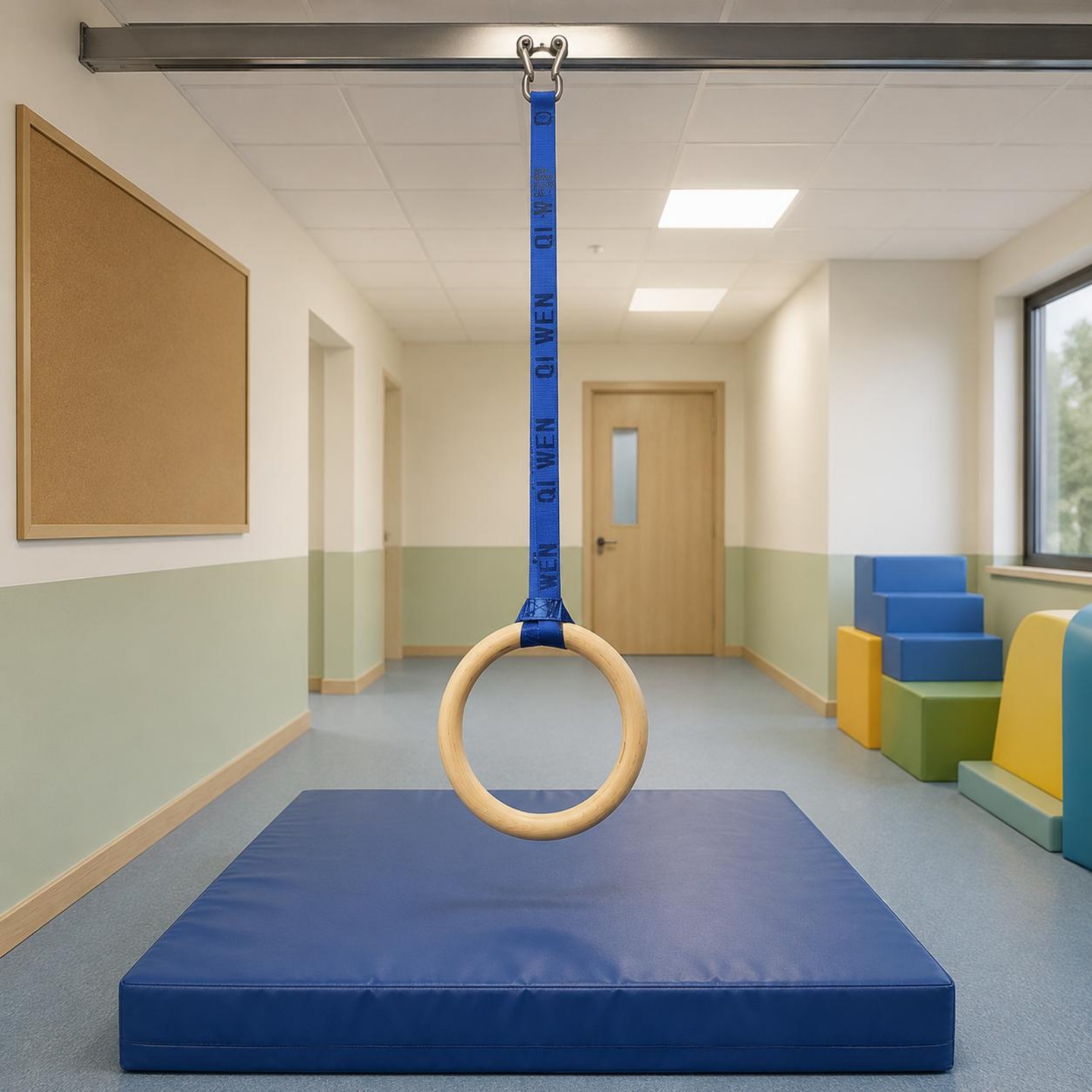 Wooden Gym Rings Woven Strappi - Gymnastic Ring Wood review and price
