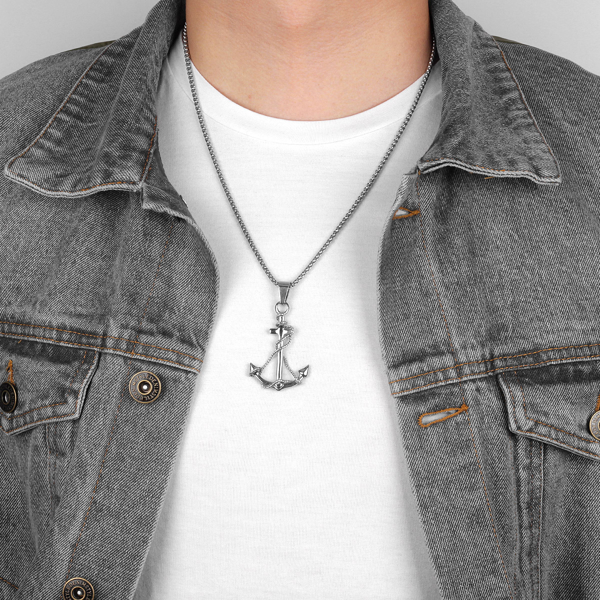 Golden Silver Color Anchor Men - Battle Rope Anchor review and price