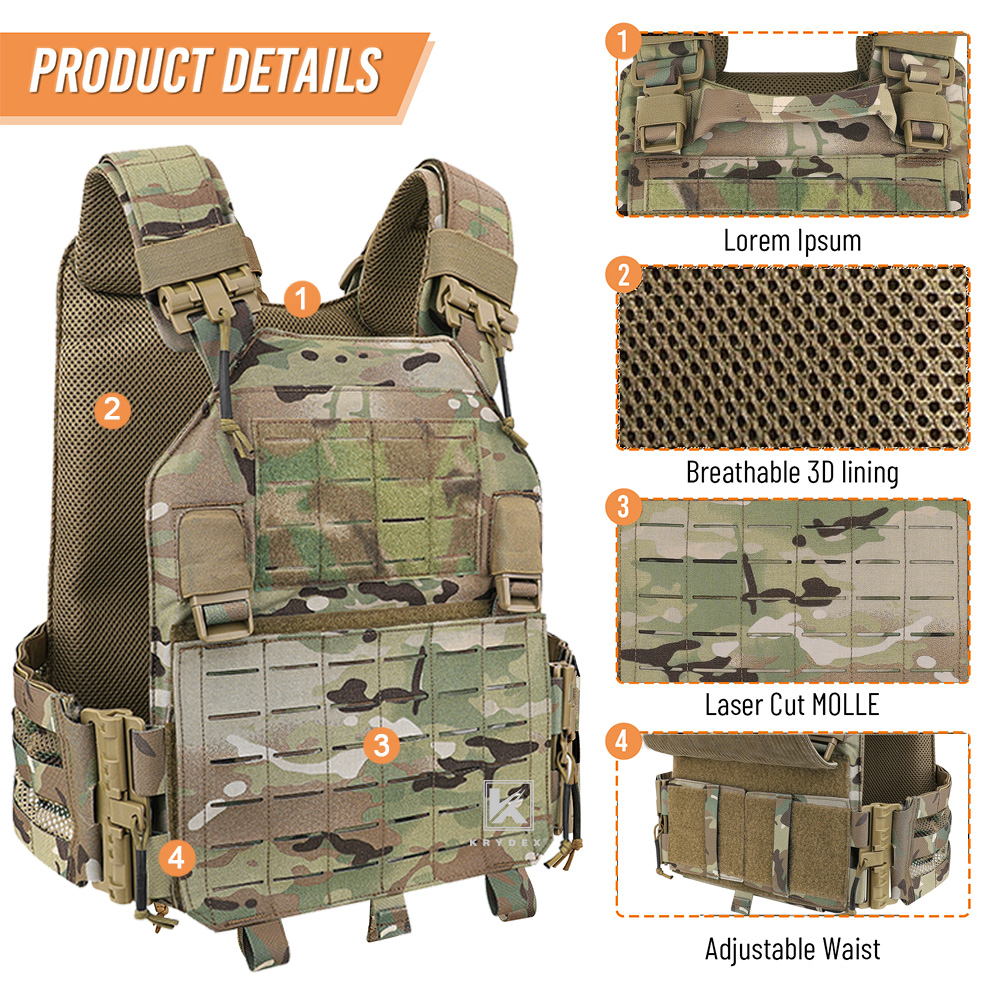 KRYDEX Tactical Vest Molle Las - Crossfit Weight Vest review and price