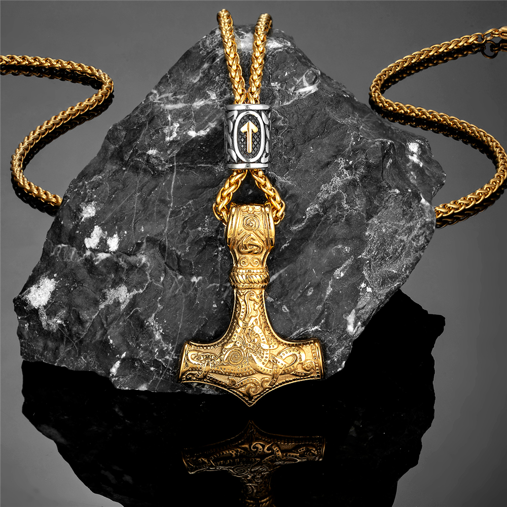 Gold Plated Norse Runes Beads  - Battle Rope Anchor review and price