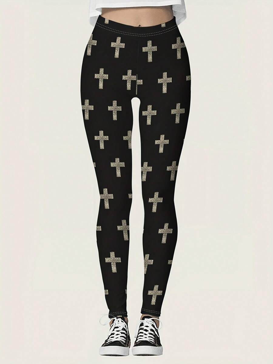 Womens High Waisted Cross Prin - Crossfit Yoga review and price