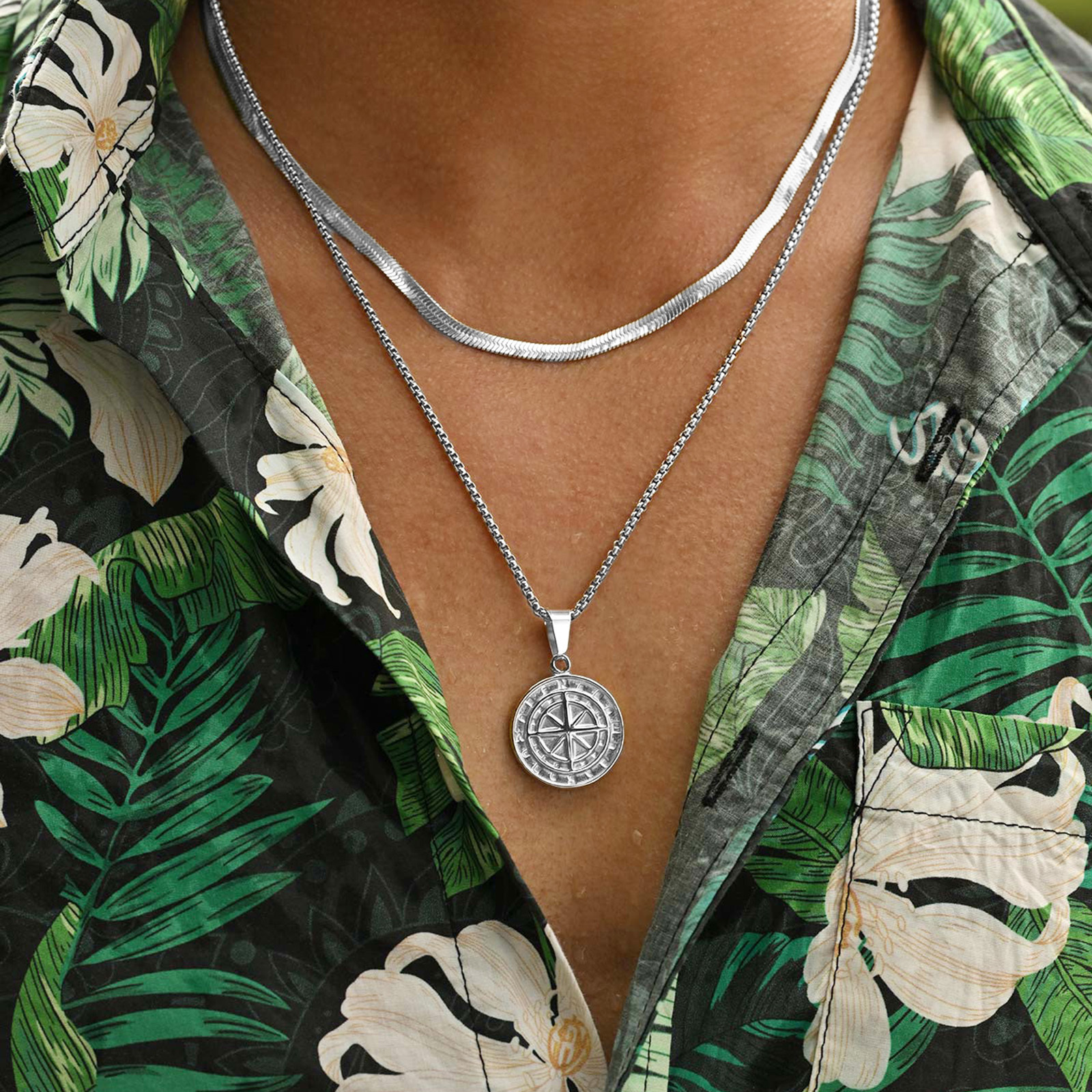 2pcs/set Compass Necklace for  - Battle Rope Anchor review and price