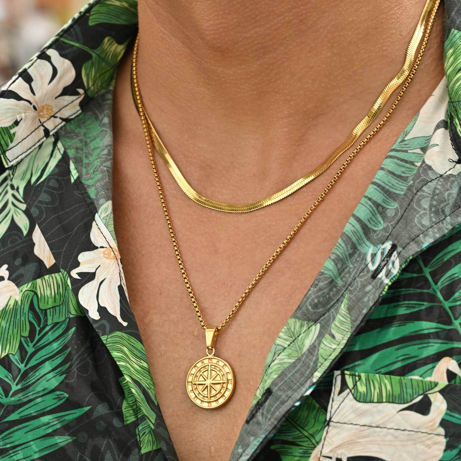 2pcs/set Compass Necklace for  - Battle Rope Anchor review and price