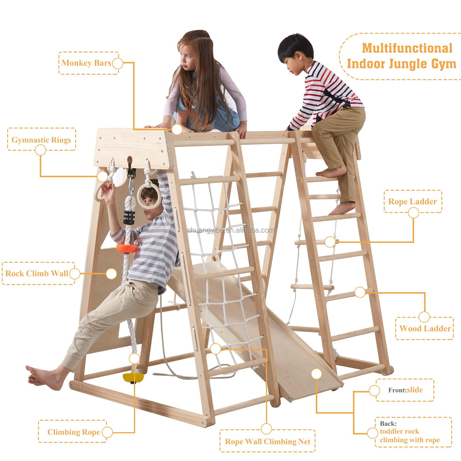 Indoor Playground Jungle Gym T - Gymnastic Ring Wood review and price