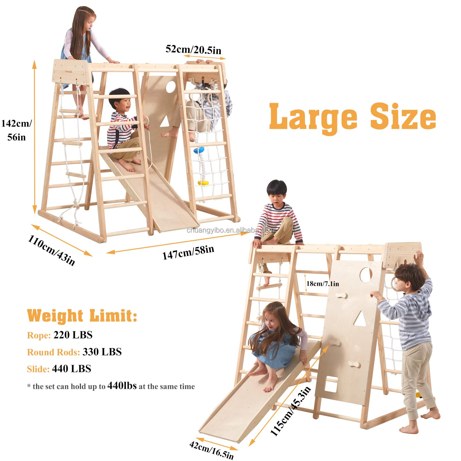 Indoor Playground Jungle Gym T - Gymnastic Ring Wood review and price