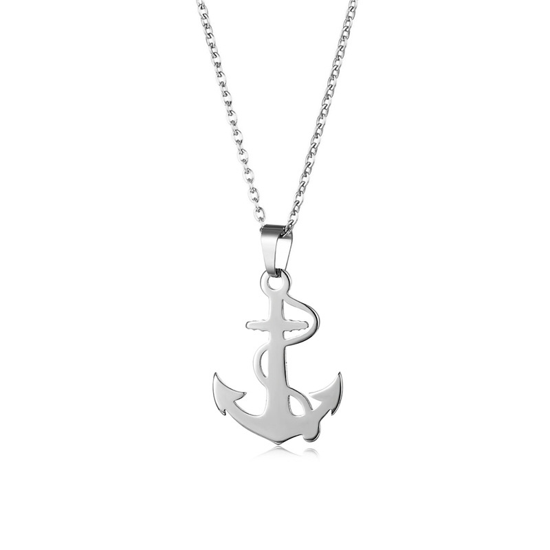 Silver Anchor Pendant Necklace - Battle Rope Anchor review and price