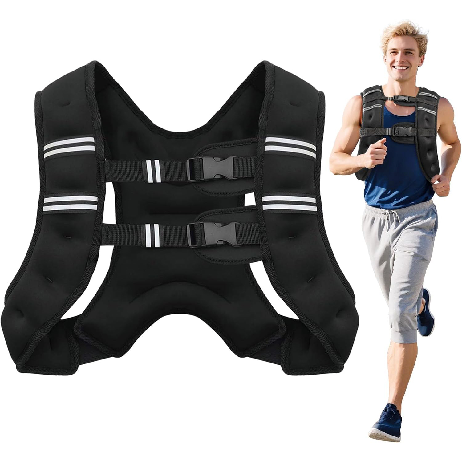 Weighted Vest with Reflective  - Crossfit Weight Vest review and price