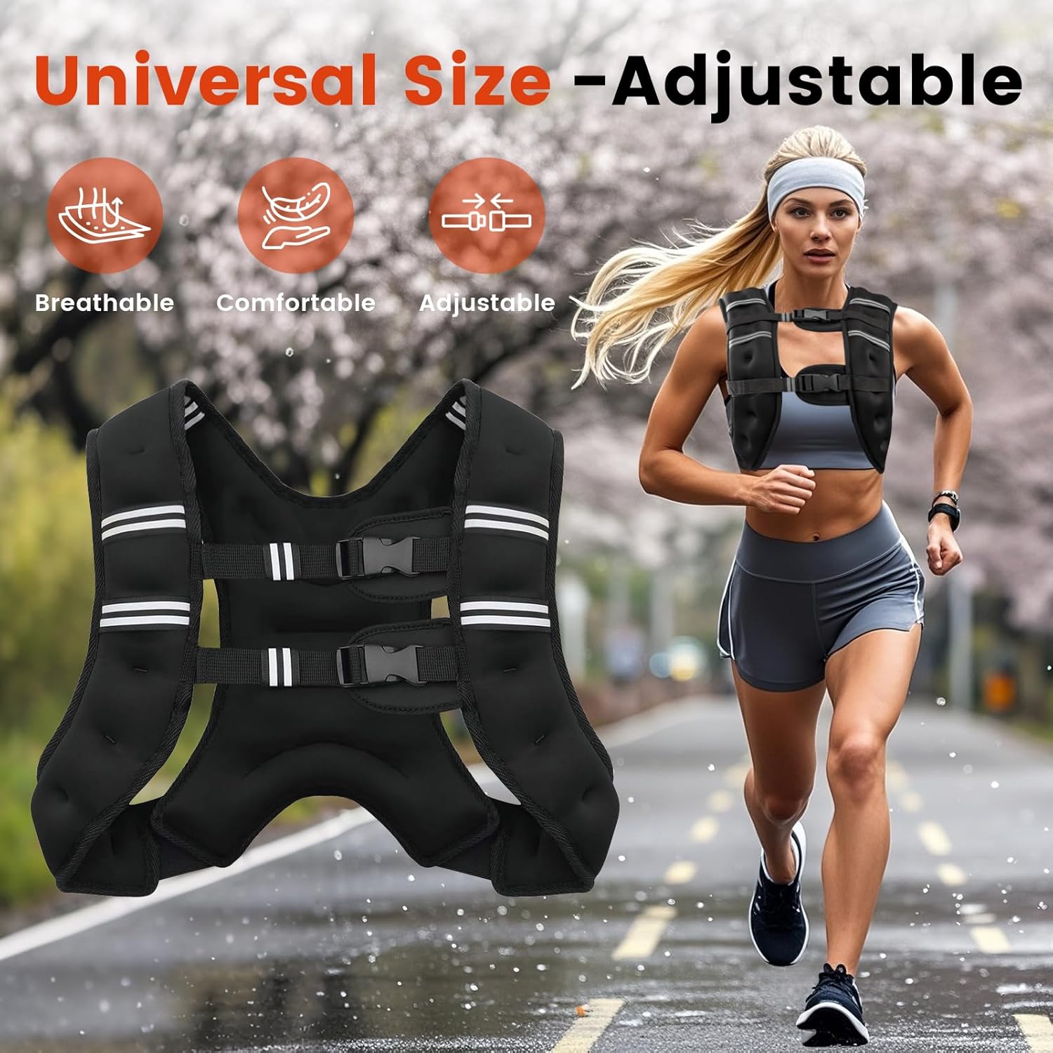 Weighted Vest with Reflective  - Crossfit Weight Vest review and price